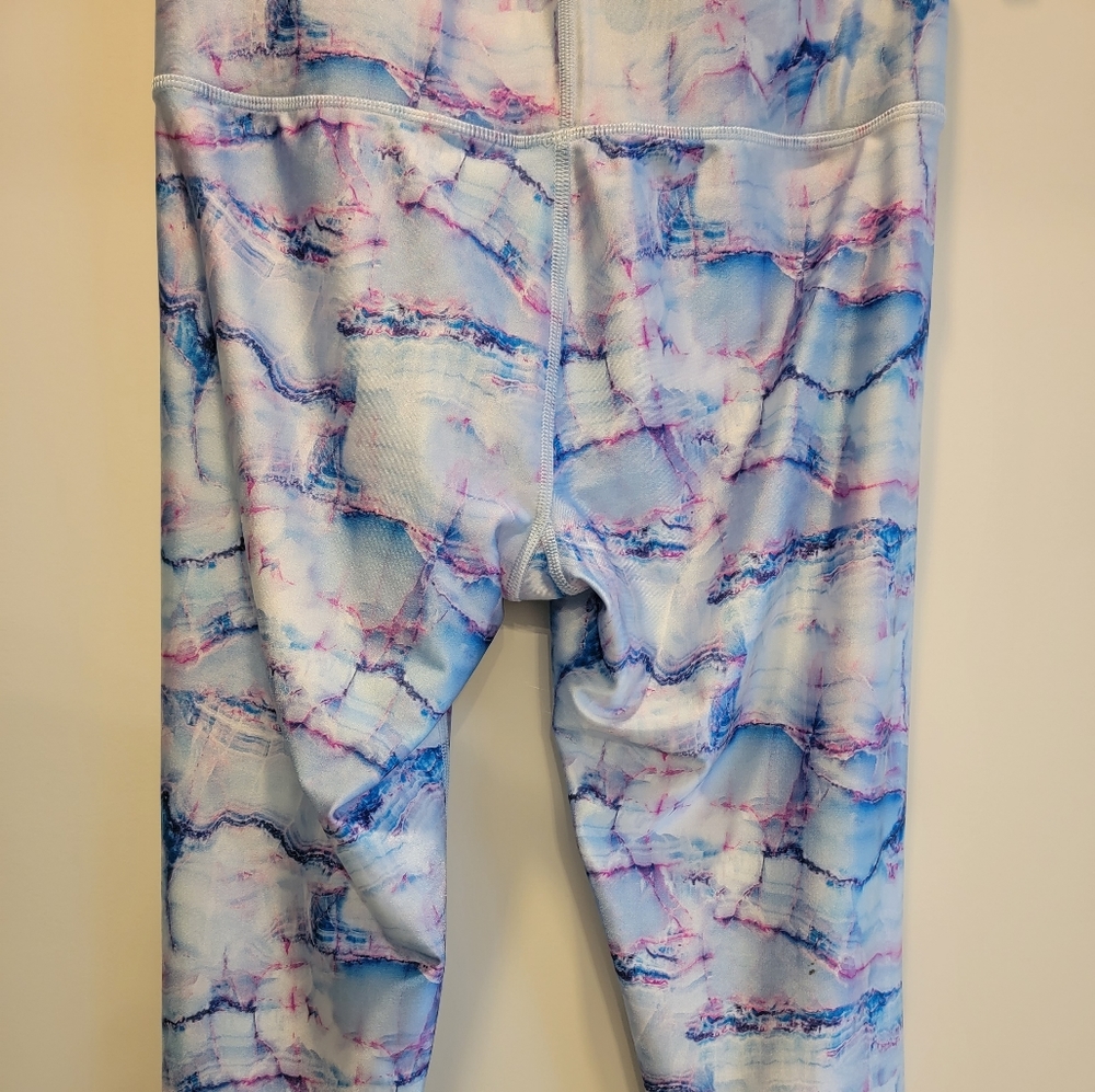 TEREZ Active Super High Band 7/8 Legging in Blue Marble Large - Picture 12 of 13
